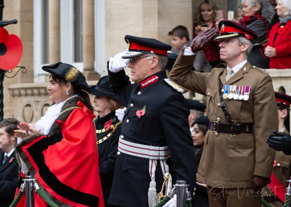 The Mayor of Northampton, Cllr Rufia Ashraf and Lord Lieutenant James Saunders Watson Esq.