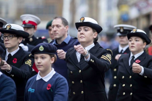 Sea Cadets at Northampton's Remembrance Day Parade 2021