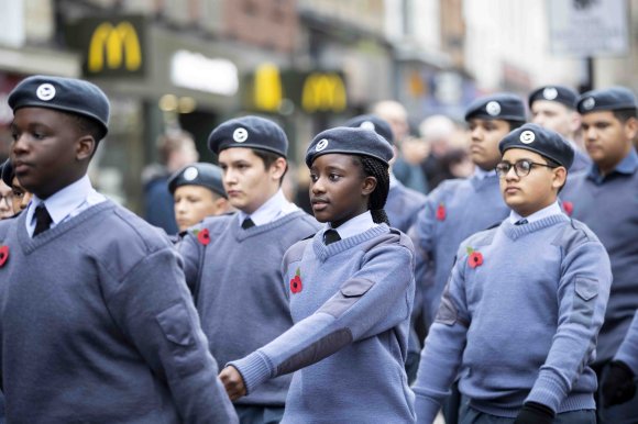 Air Cadets at Northampton's Remembrance Day Parade 2021