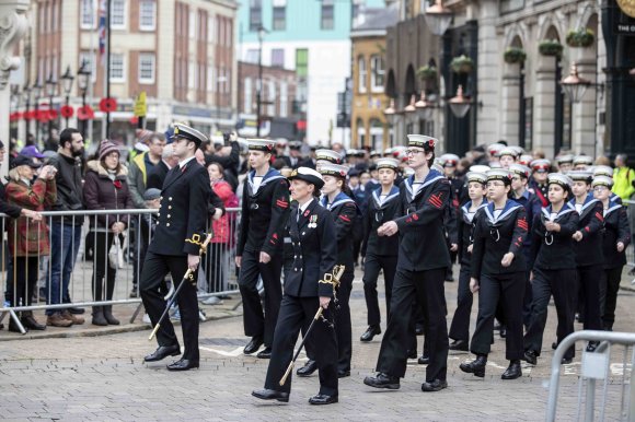 Sea Cadets at Northampton's Remembrance Day Parade 2021