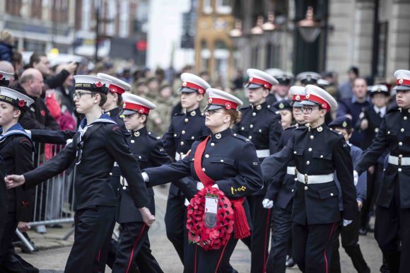 Sea Cadets at Northampton's Remembrance Day Parade 2021