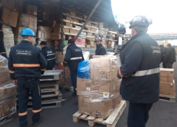 Volunteers co-ordinating donations in Poland