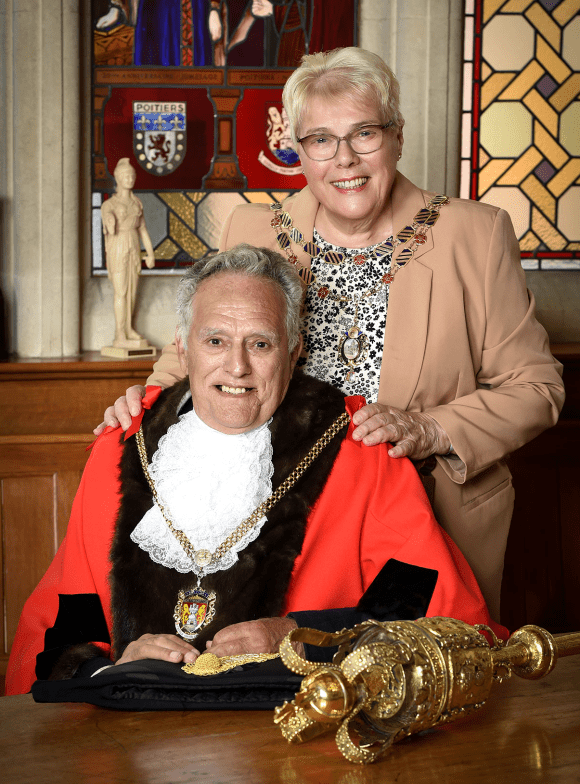 782nd Mayor Cllr. Dennis Meredith and his Mayoress Rona