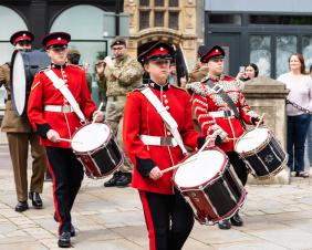 Drummers at Oak Apple Day 