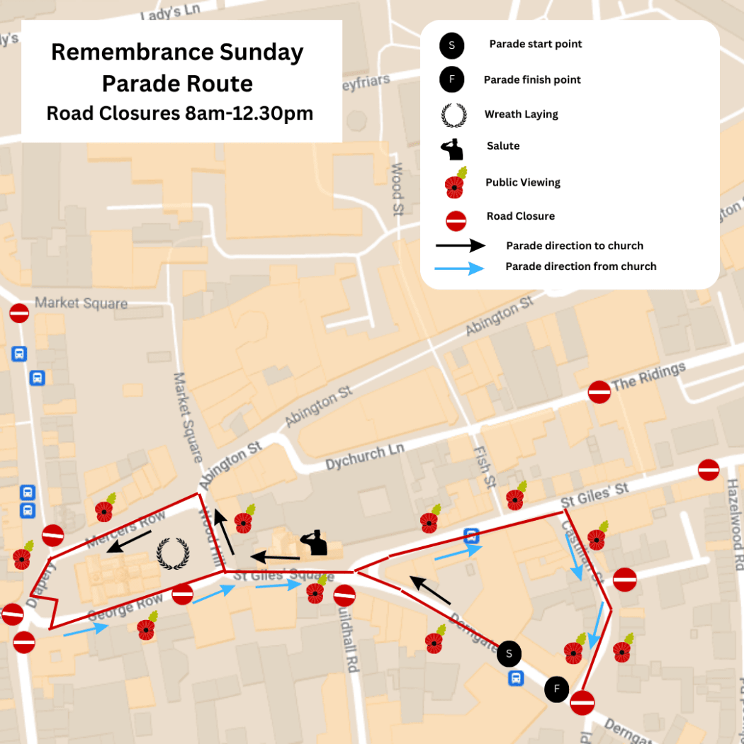 Remembrance Sunday Parade Route 2023